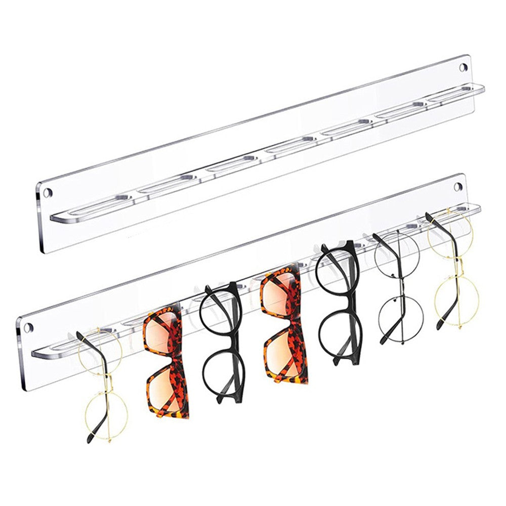 1Pc Wall Mounted Sunglasses Organizer Acrylic Eyeglasses Hanging Holder - Clear