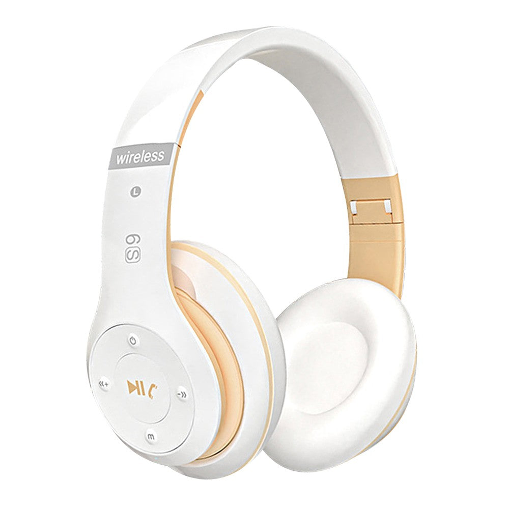 Wireless Bluetooth 5.0 Headphones Over Ear Headset with Audio Cable - White