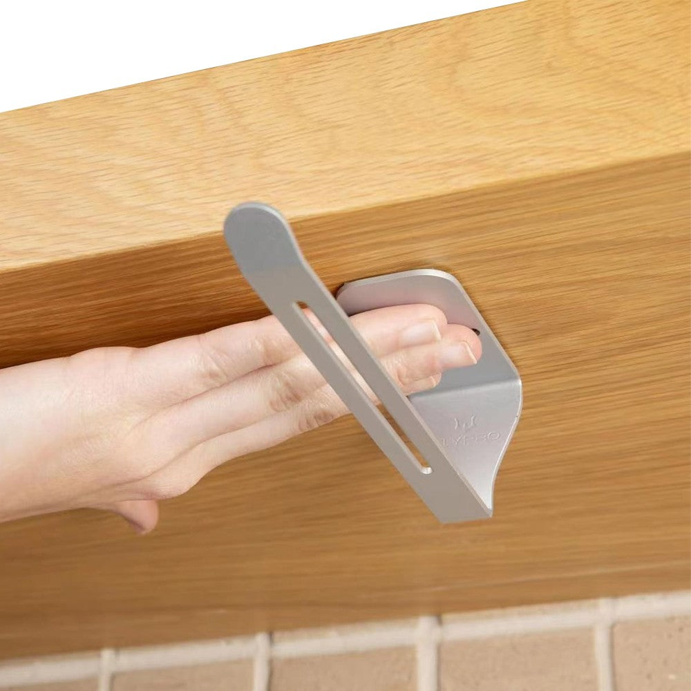 1Pc Tumbler Lid Organizer Holder Self-Adhesive Tumbler Lid Storage Hook - Silver