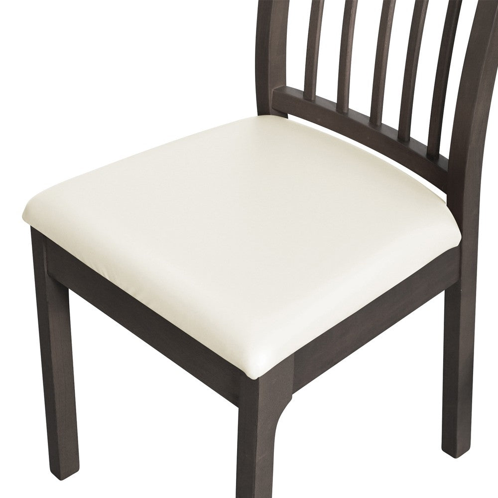 4Pcs Waterproof PU Leather Chair Seat Cover Stretch Chair Cushion Cover - White