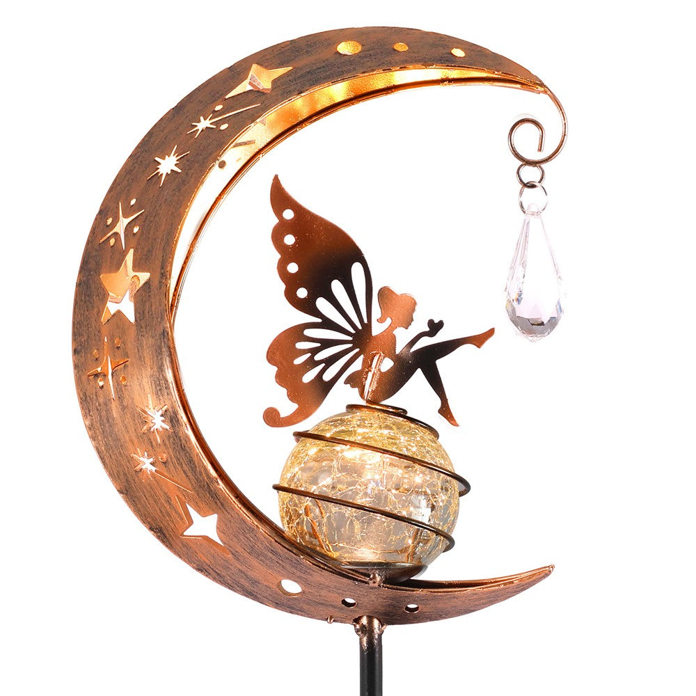 1Pc Garden Solar Light Moon Fairy Stake Light Outdoor Lawn Decoration Light