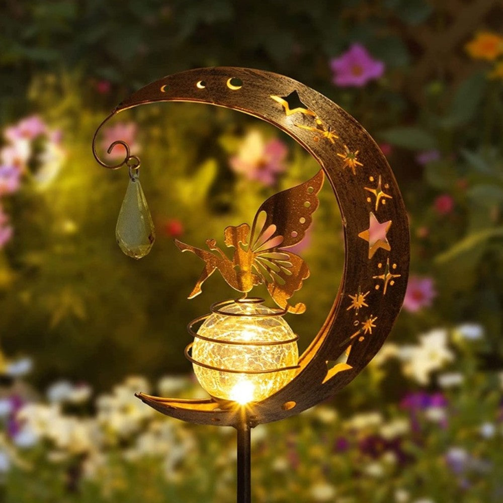 1Pc Garden Solar Light Moon Fairy Stake Light Outdoor Lawn Decoration Light