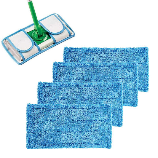 4Pcs Reusable Microfiber Mop Pad Refills for Swiffer Flat Mop