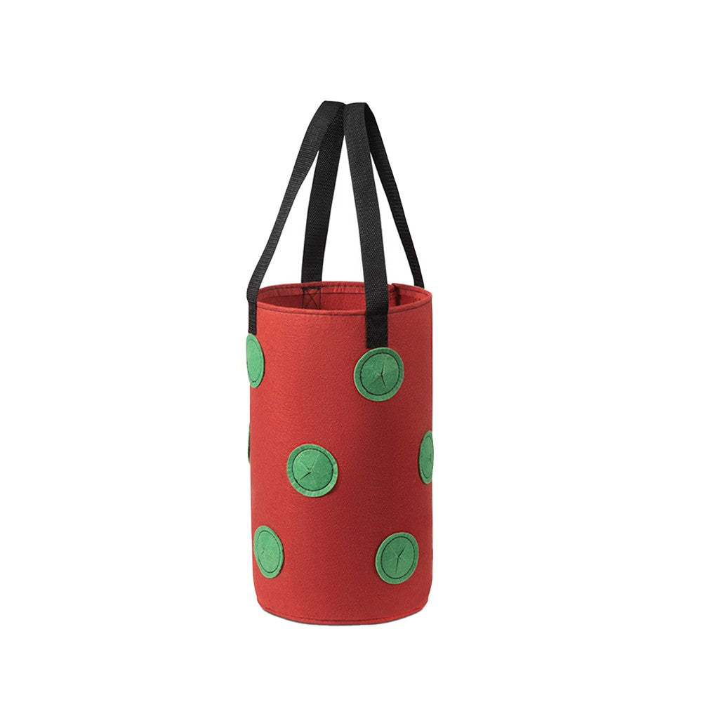 1Pc 3 Gallon Strawberry Grow Bag 12-Hole Vegetables Grow Hanging Bag - Red