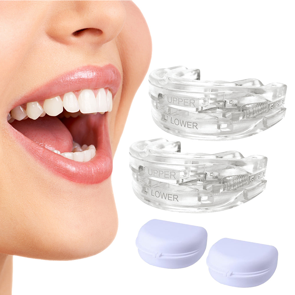 2Pcs Snoring Mouth Guard Anti Snore Mouthpiece Sleep Aid Apnea Adjustable
