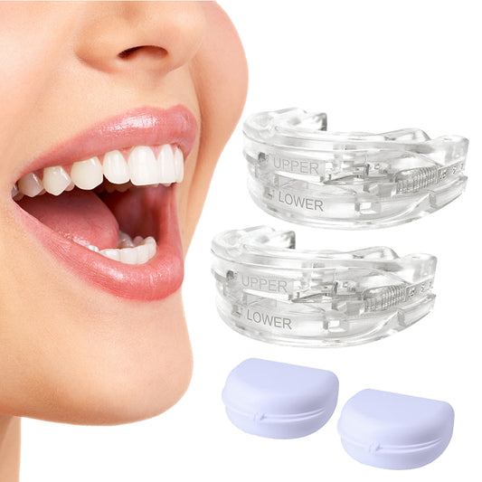 2Pcs Snoring Mouth Guard Anti Snore Mouthpiece Sleep Aid Apnea Adjustable