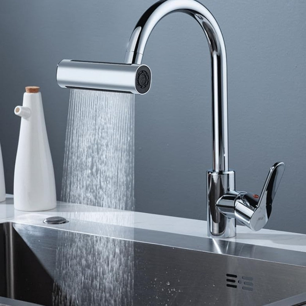2Pcs Multi-Functional Waterfall Faucet 4 Modes Swivel Faucet Extender