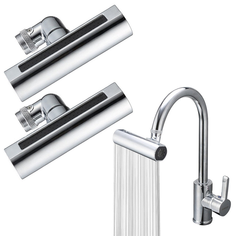 2Pcs Multi-Functional Waterfall Faucet 4 Modes Swivel Faucet Extender