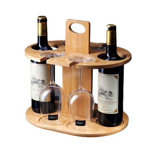 Countertop Wine Rack Wine Glass Holder Wine Bottle Storage and Display Rack