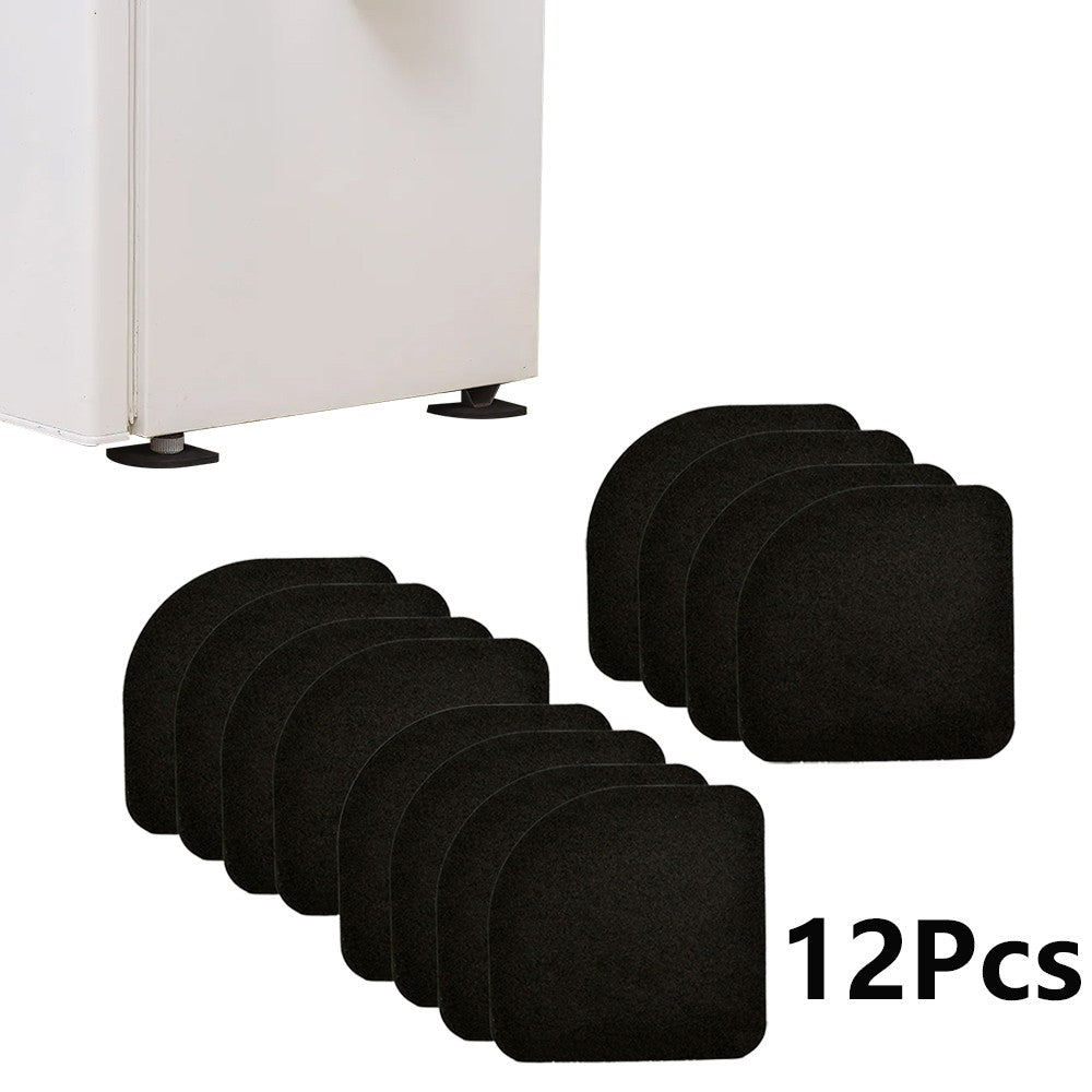 12Pcs Washing Machine Anti-Vibration Pads Dryer Support Feet Stabilizer Mat