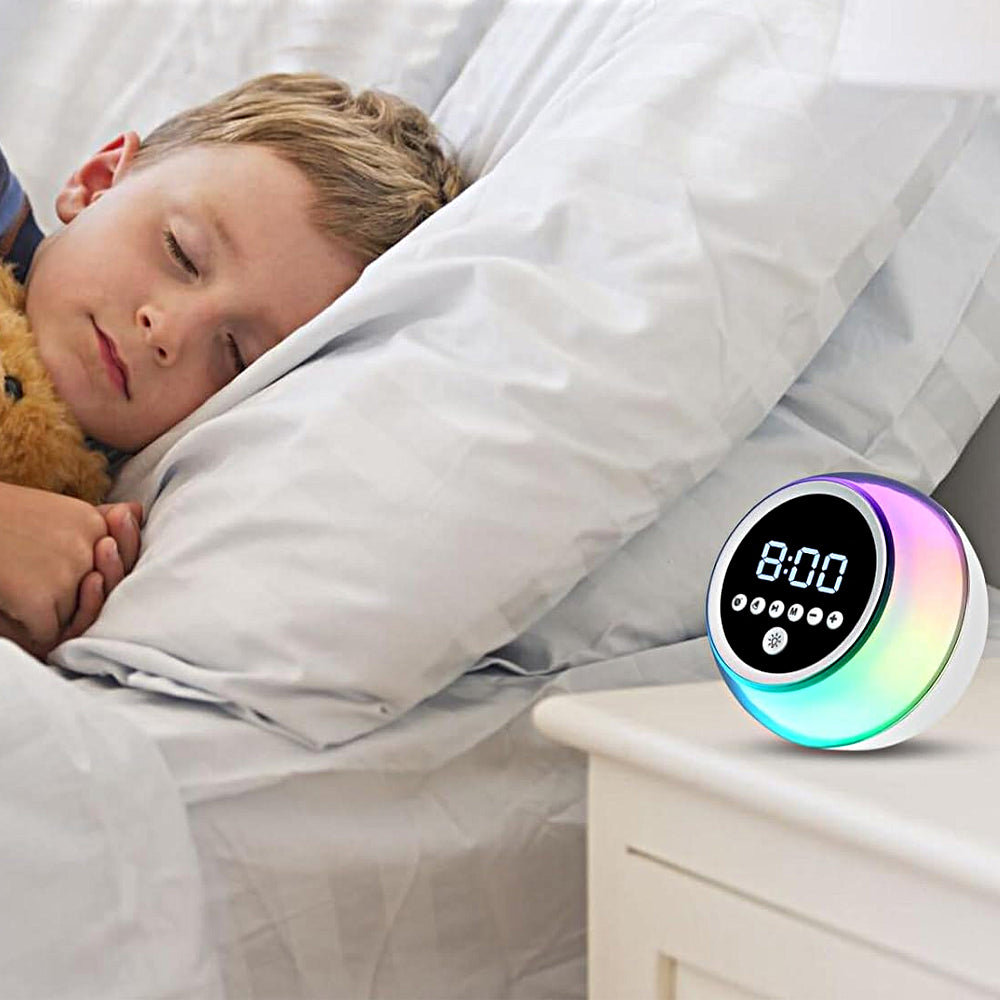 Multi-Function Alarm Clock Bluetooth Speaker LED Night Lights Kids Bedroom