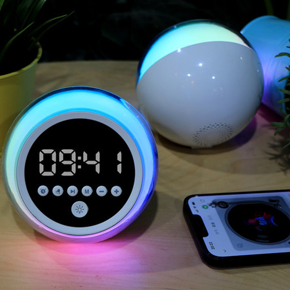 Multi-Function Alarm Clock Bluetooth Speaker LED Night Lights Kids Bedroom
