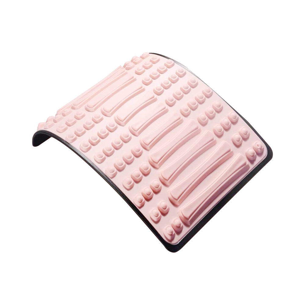 Back Stretcher Rotating Adjustable Fitness Lumbar Back Massager - Pink