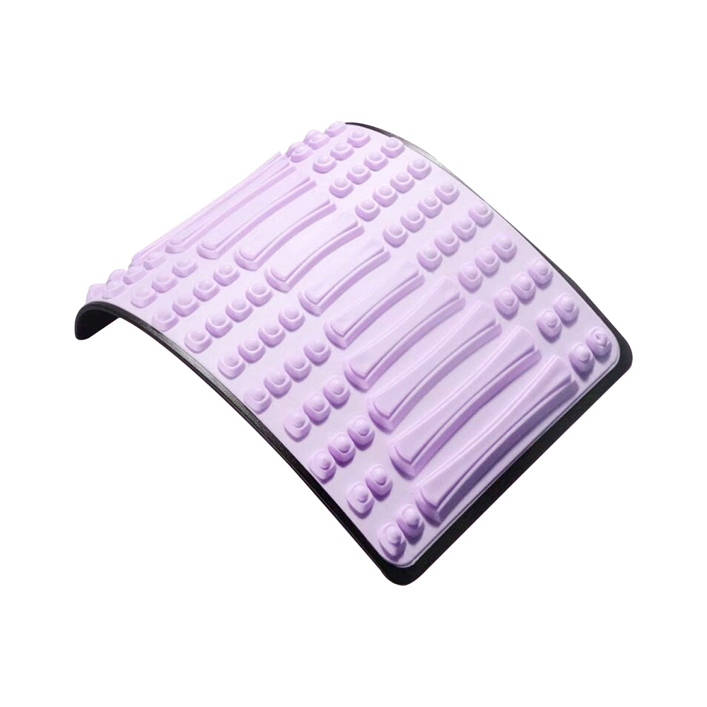 Back Stretcher Rotating Adjustable Fitness Lumbar Back Massager - Purple