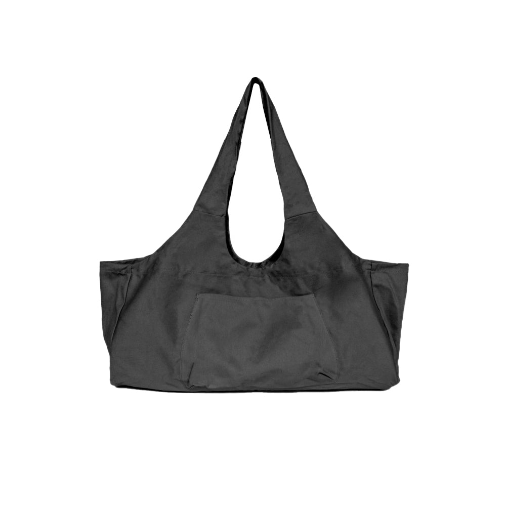 Large Yoga Bag or Yoga Mat Carrier with Side Pocket - Black