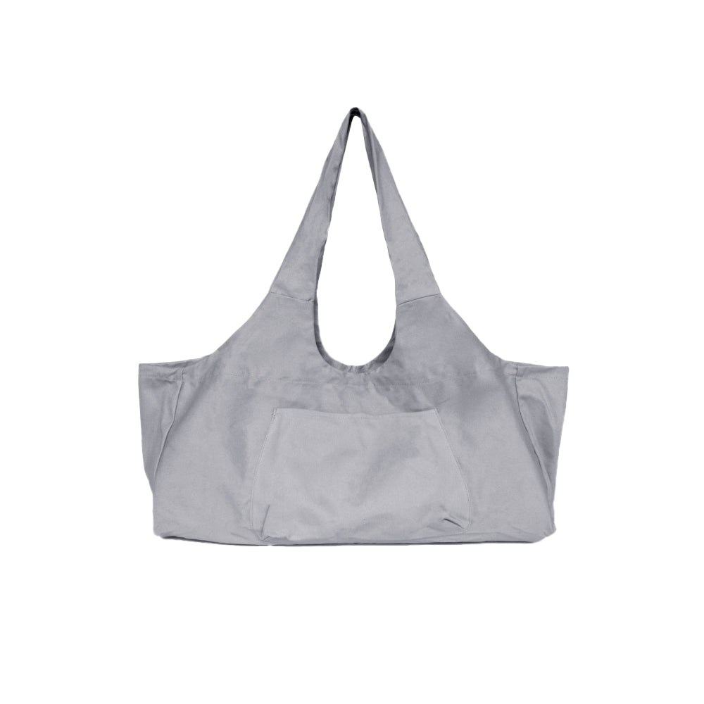 Large Yoga Bag or Yoga Mat Carrier with Side Pocket - Grey