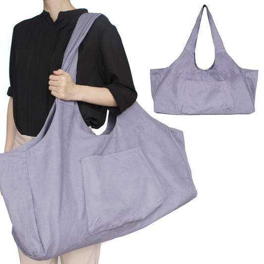 Large Yoga Bag or Yoga Mat Carrier with Side Pocket - Purple