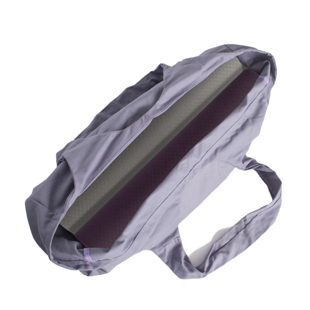 Large Yoga Bag or Yoga Mat Carrier with Side Pocket - Purple