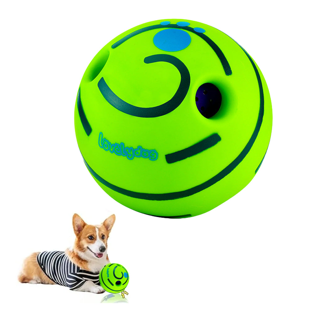 11cm Wobble Wag Giggle Dog Ball Interactive Dog Toy Ball