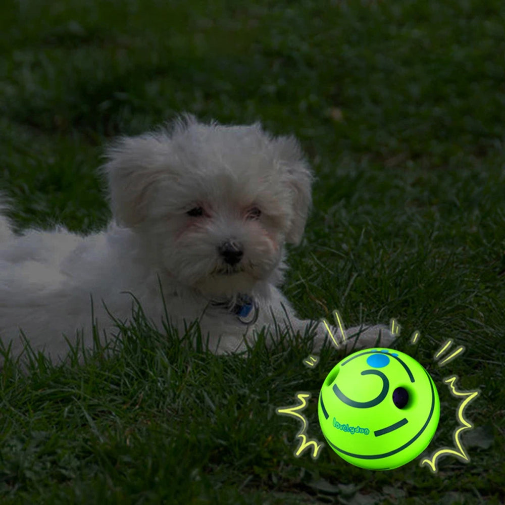 11cm Wobble Wag Giggle Dog Ball Interactive Dog Toy Ball