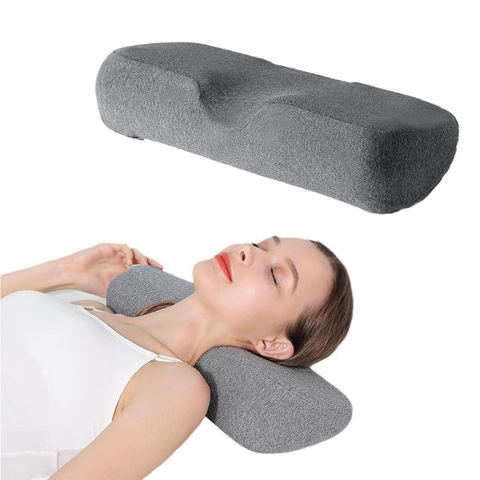 Cervical Neck Pillow Memory Foam Neck Bolster Pillow for Pain Relief