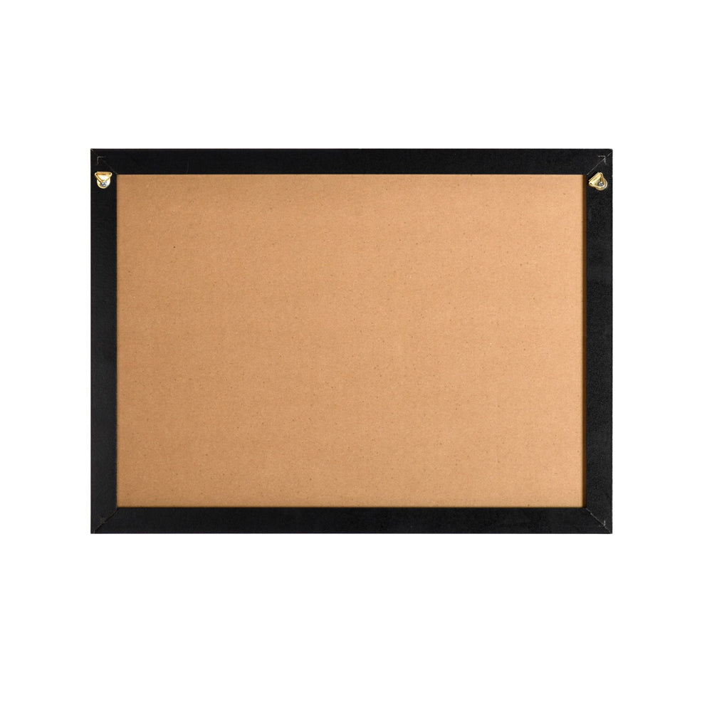 Bulletin Board Cork Board Notice Large Memo Photos Wooden Frame Wall - Black