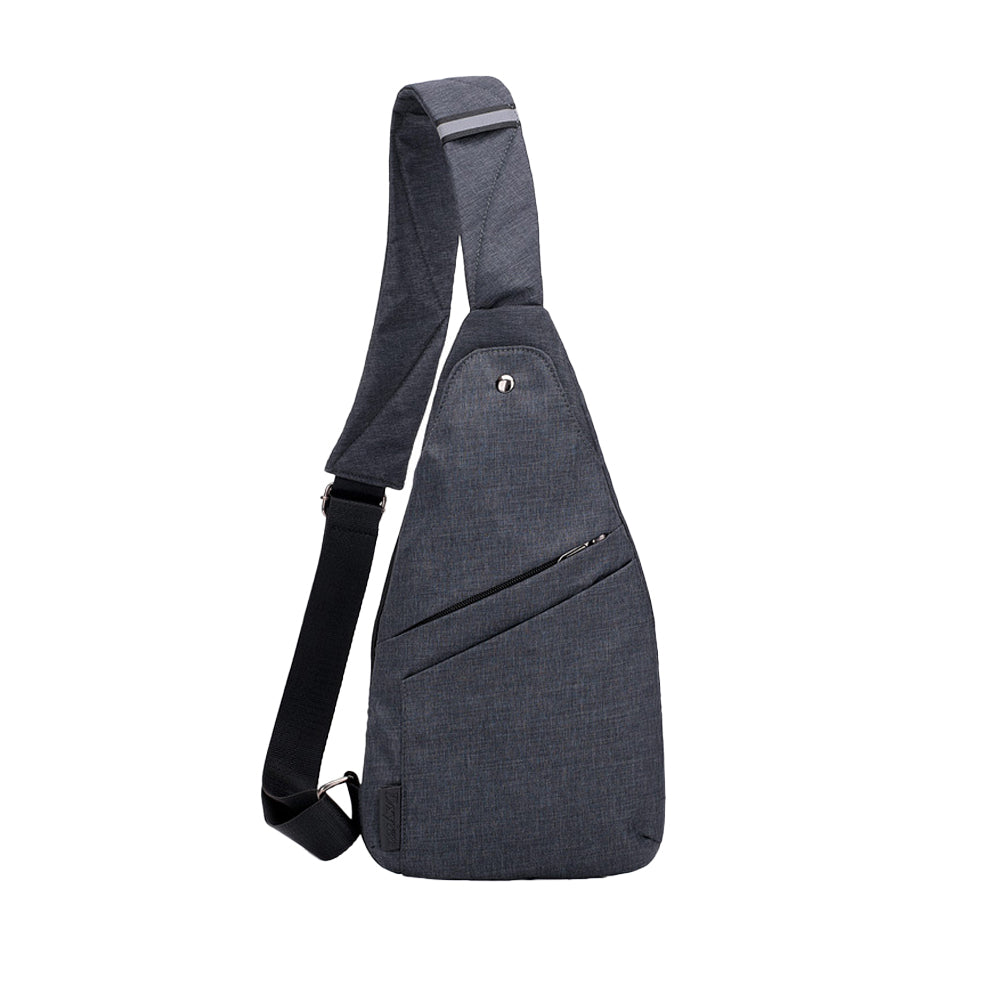 Anti-theft Sling Chest Pack Lightweight Crossbody Pocket Bag - Black