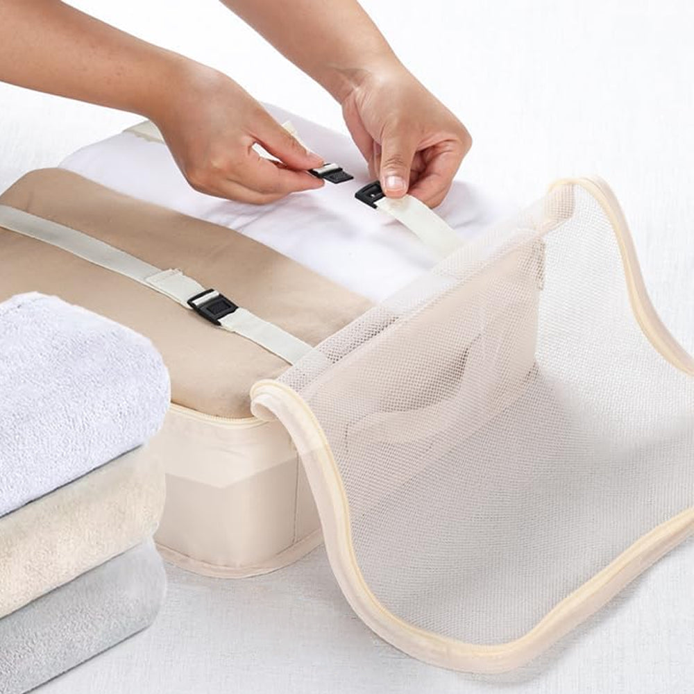 8Pcs Packing Cubes for Travel Lightweight Luggage Organizers - Beige