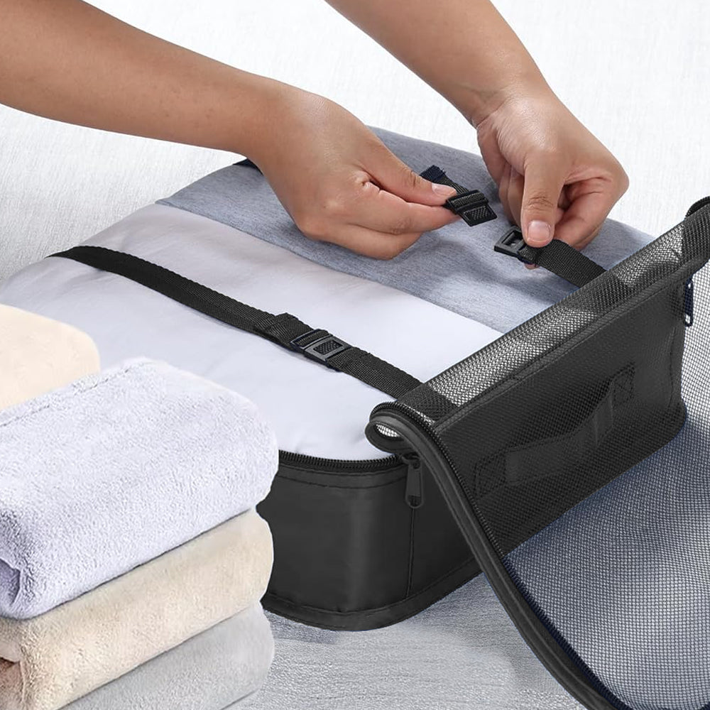 8Pcs Packing Cubes for Travel Lightweight Luggage Organizers - Black