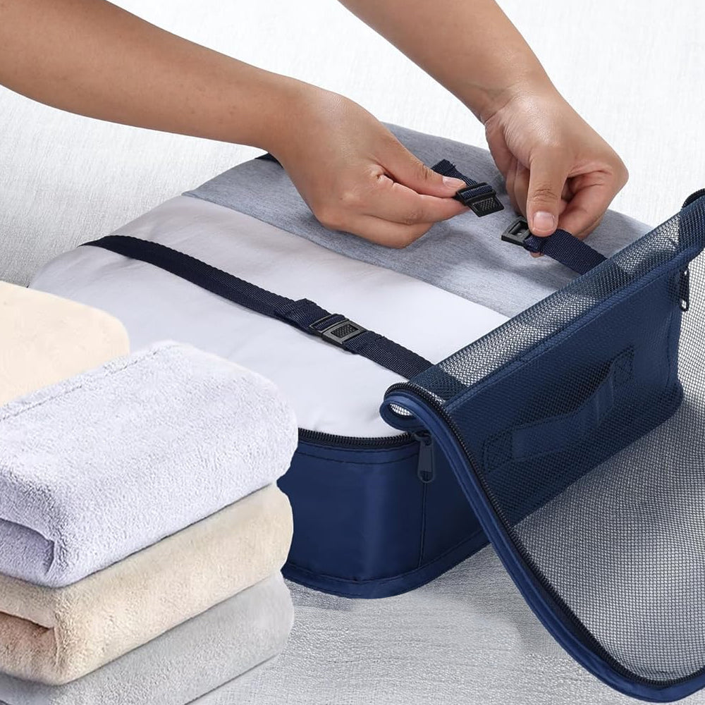 8Pcs Packing Cubes for Travel Lightweight Luggage Organizers - Blue