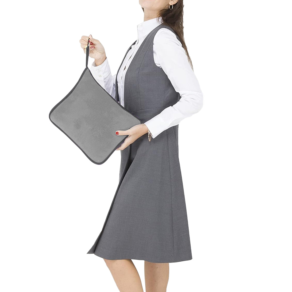 2-in-1 Travel Blanket and Pillow with Hand Luggage Belt and Backpack Clip-Grey