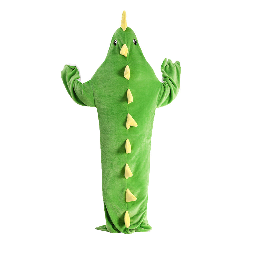 Cartoon Dinosaur Hoodie Blanket Flannel Wearable Sleeping Bag for Adult - XL