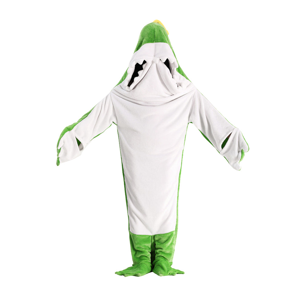 Cartoon Dinosaur Hoodie Blanket Flannel Wearable Sleeping Bag for Adult - 2XL