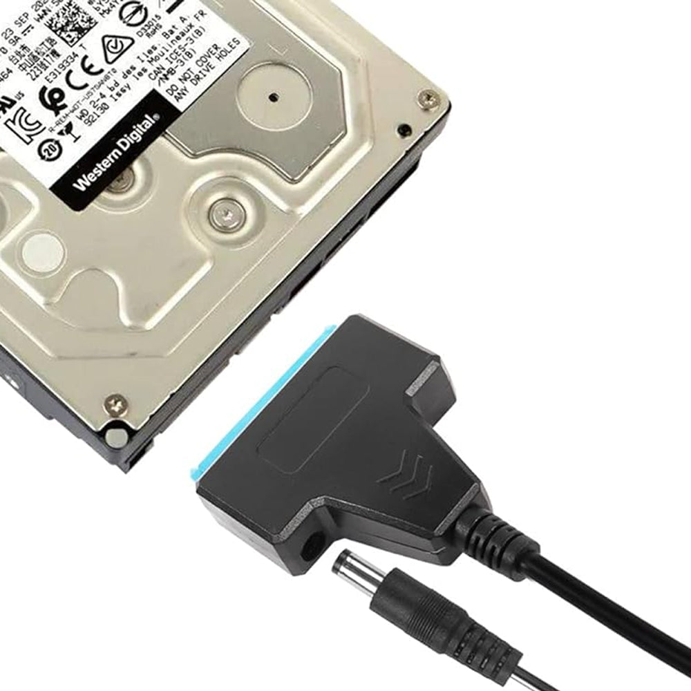 2Pcs USB 3.0 to SATA Hard Drive Adapter Cable for 2.5/3.5 inch SSD HDD Dual USB