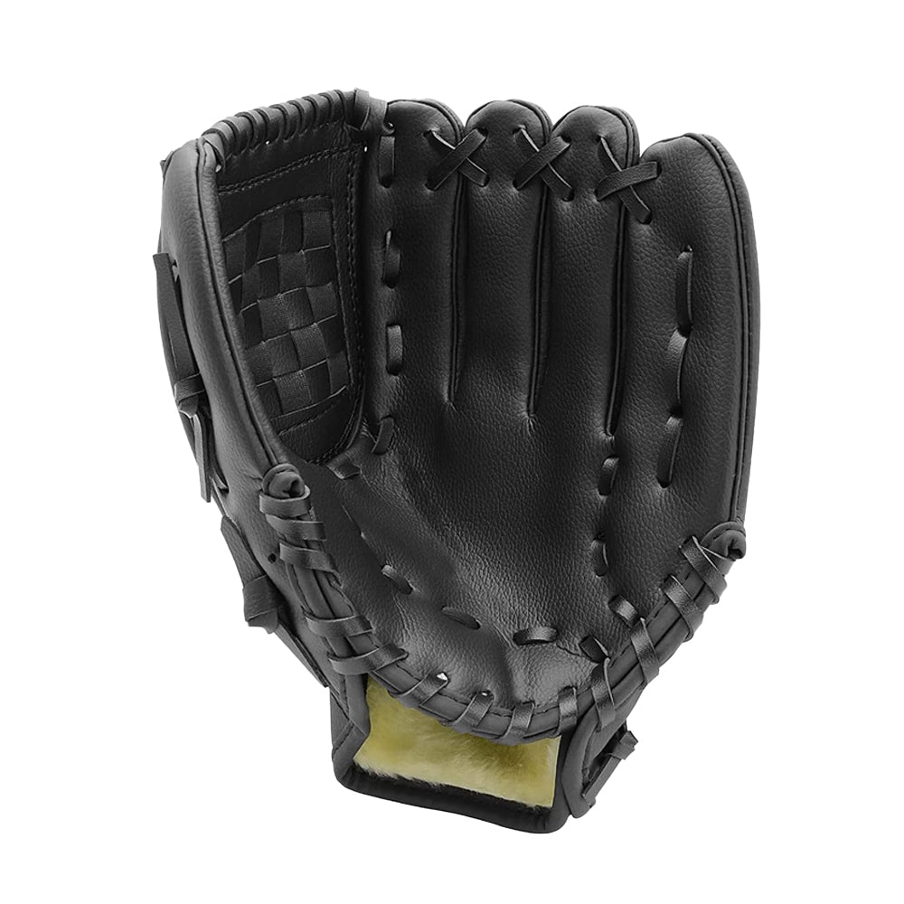31.8cm Baseball Glove Softball Mitt for Teens Adults Softball Training - Black