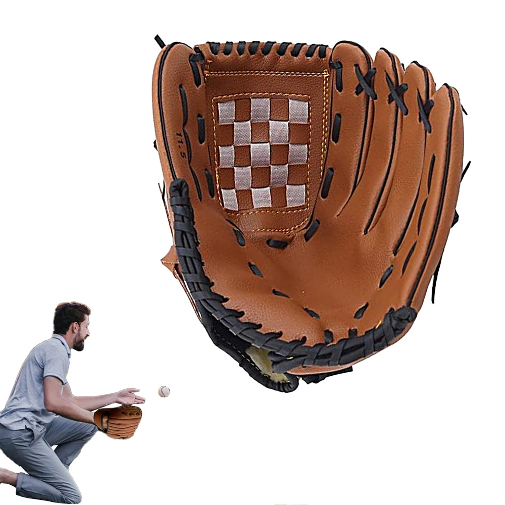 29.2cm Baseball Glove Softball Mitt for Teens Adults Softball Training - Brown