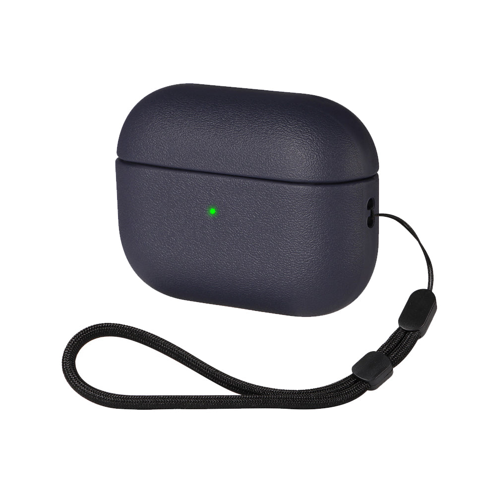 For Apple AirPods Pro 2 Shockproof Case Cover with Lanyard - Dark Blue