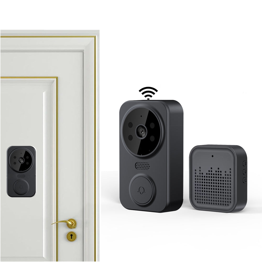 Wireless Smart Video Doorbell Infrared Night 2 Way Voice Doorbell Black