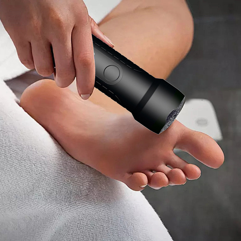 10Pcs Rechargeable Foot Callus Remover Water-Resistant Foot File Pedicure -Black