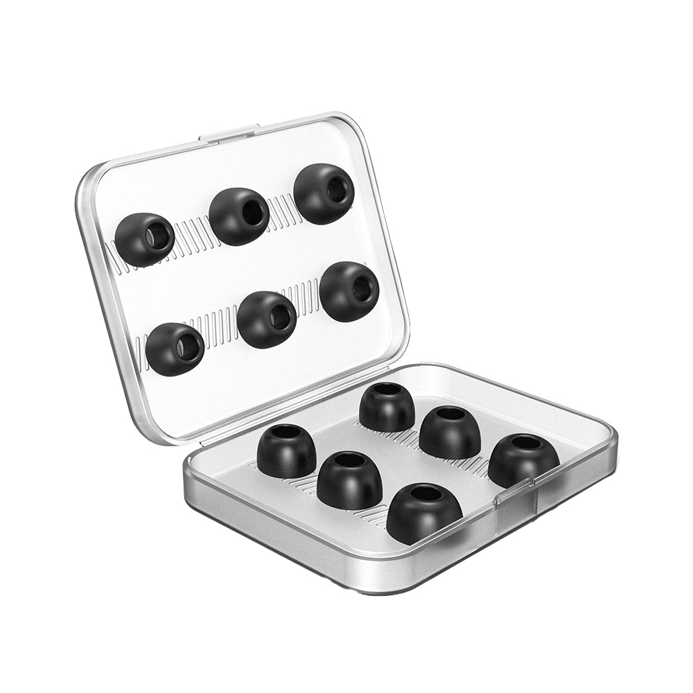 6 Pairs Replacement Ear Tips for AirPods Pro Memory Foam Ear Buds Black