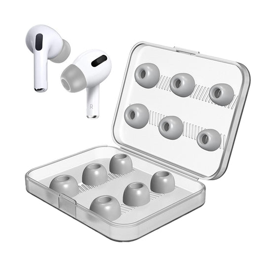 6 Pairs Replacement Ear Tips for AirPods Pro Memory Foam Ear Buds Grey