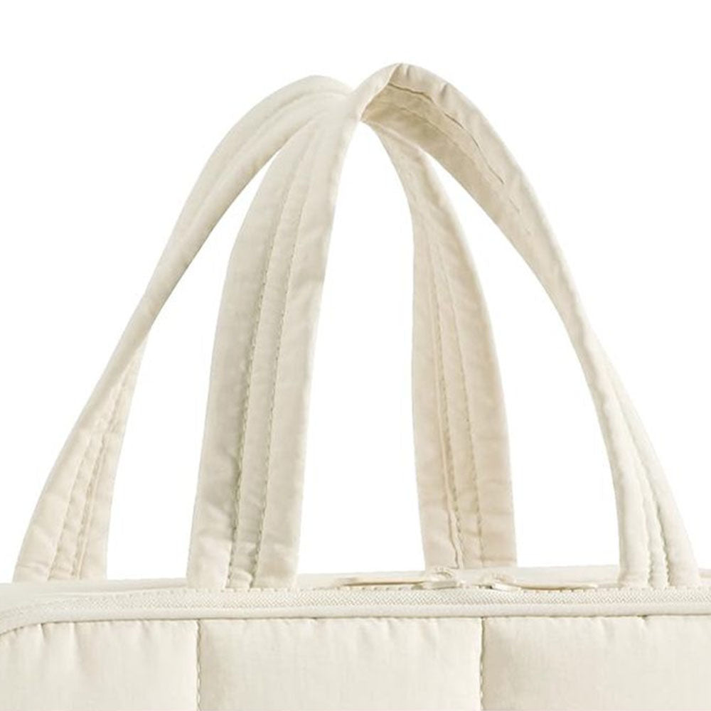 Travel Toiletry Bag Makeup Bag Cosmetic Organizer with Jewelry Organizer - Beige