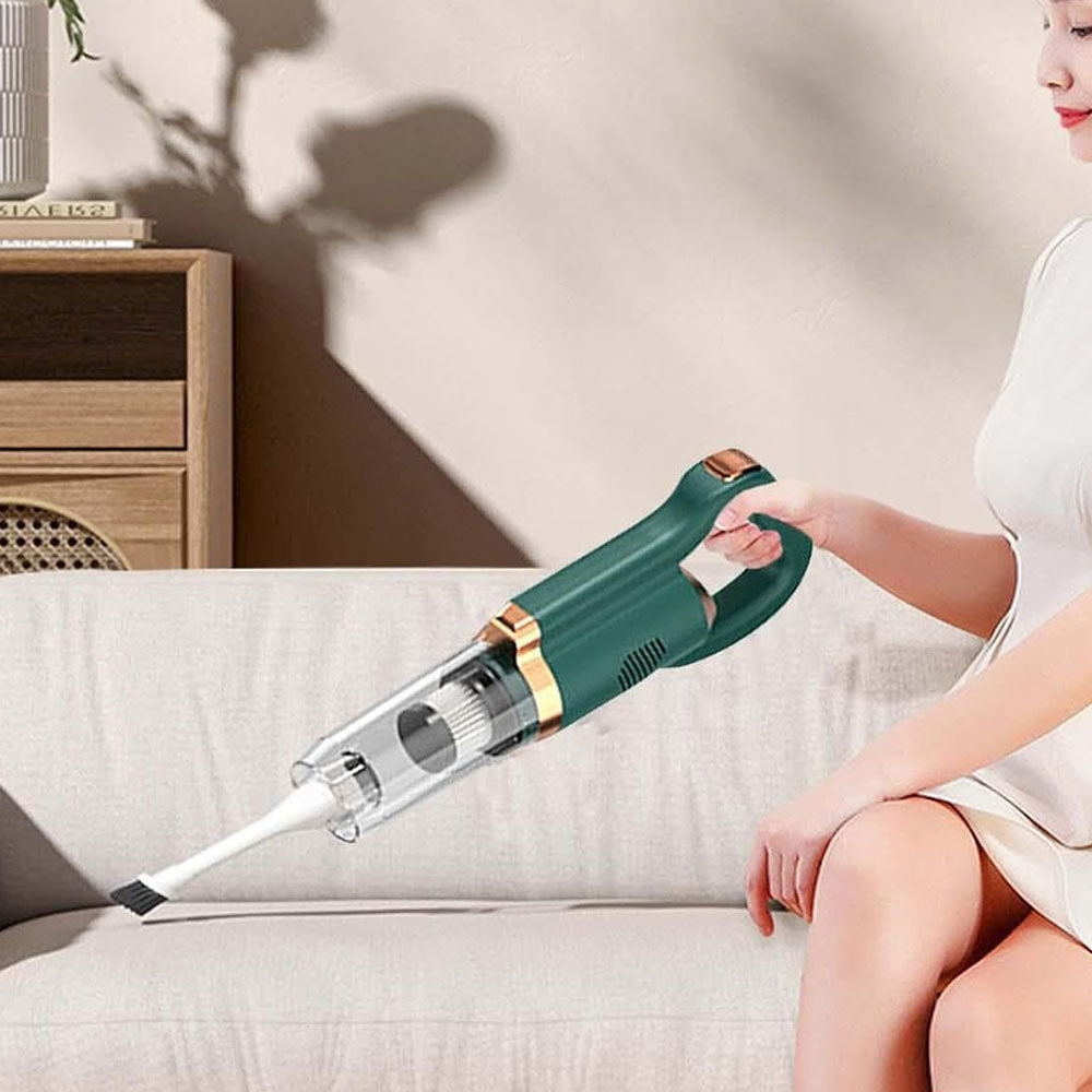 Cordless Handheld Stick Vacuum Cleaner with Powerful Suction - Green