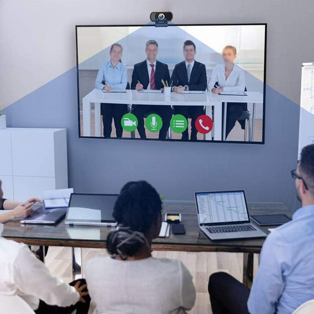 1080P HD Webcam Web Camera with Dual Noise-Cancelling Microphones Tripod Stand