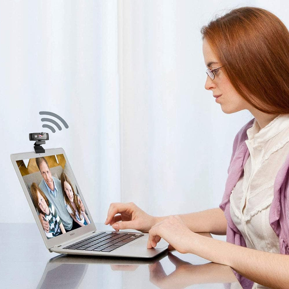 1080P HD Webcam Web Camera with Dual Noise-Cancelling Microphones Tripod Stand