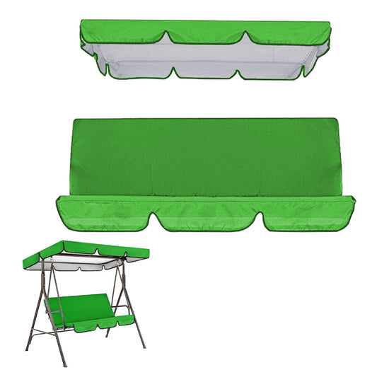 Waterproof Swing Canopy Swing Seat Sun Shade Cover with Seat Cover - Green