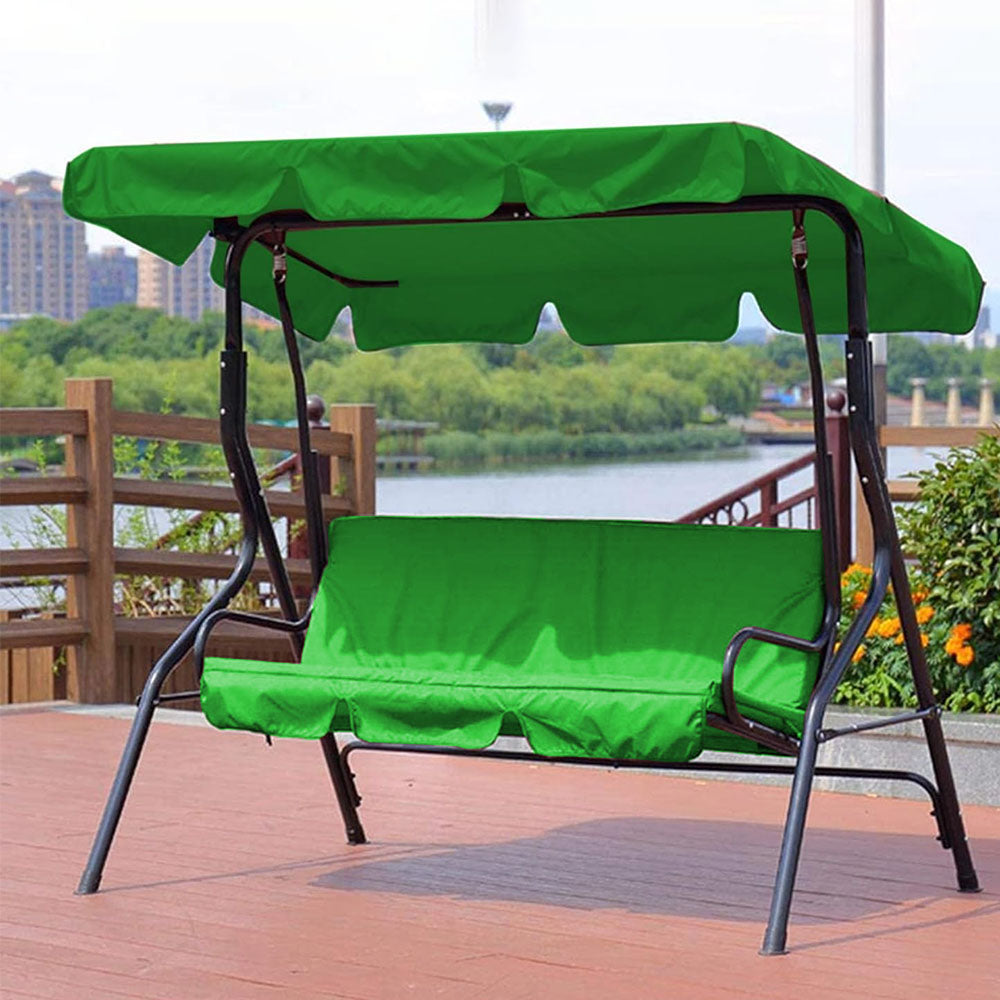 Waterproof Swing Canopy Swing Seat Sun Shade Cover with Seat Cover - Green