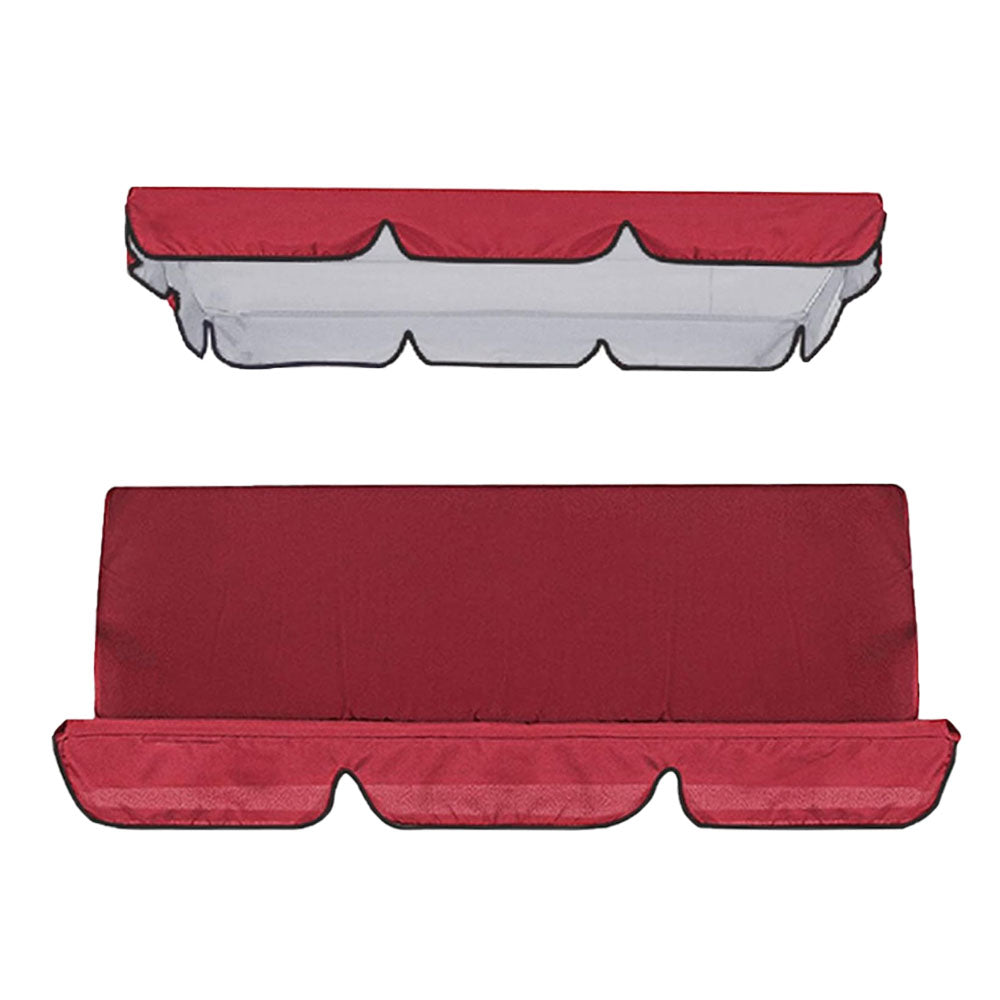 Waterproof Swing Canopy Swing Seat Sun Shade Cover with Seat Cover - Red