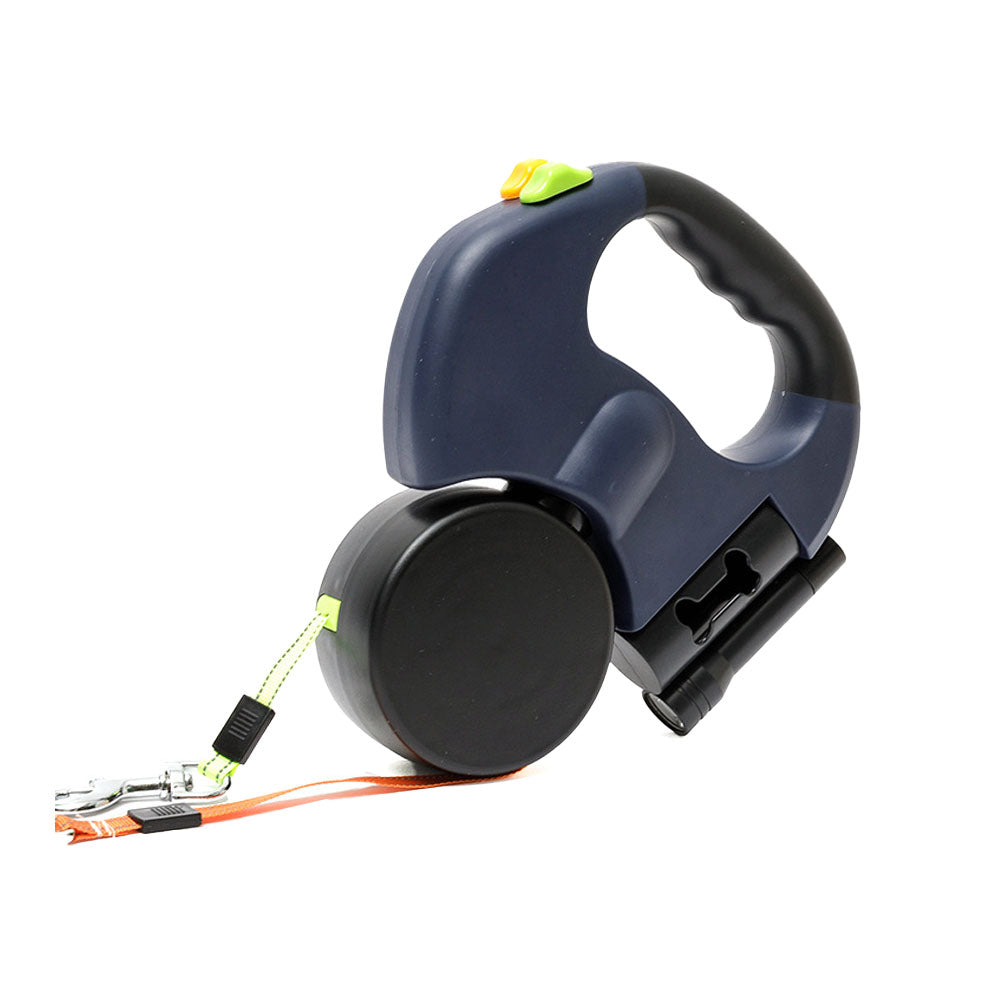 Retractable Pet Dog Lead Leash Dual Dog Pet Leash Durable Pet Leash Rope Blue