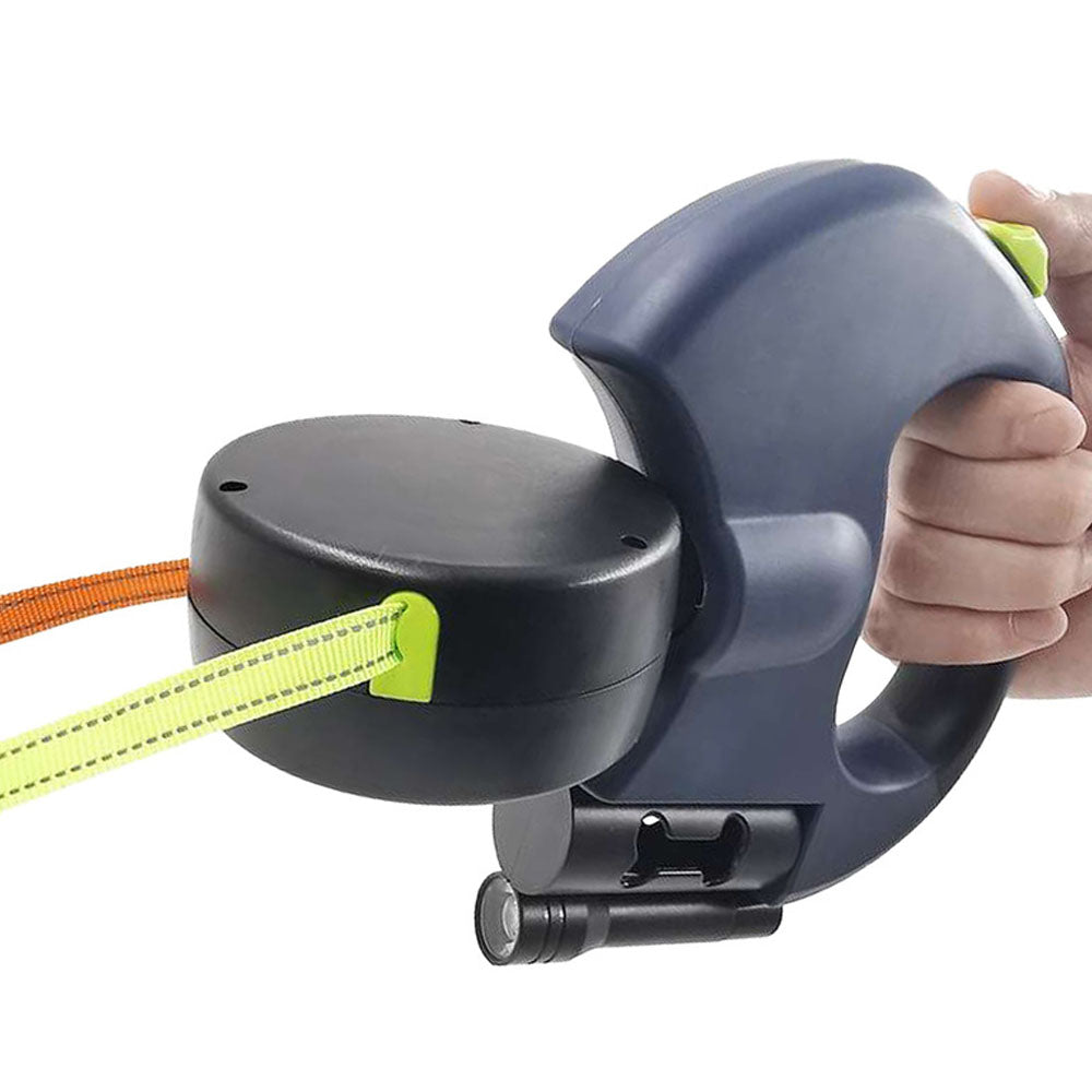 Retractable Pet Dog Lead Leash Dual Dog Pet Leash Durable Pet Leash Rope Blue